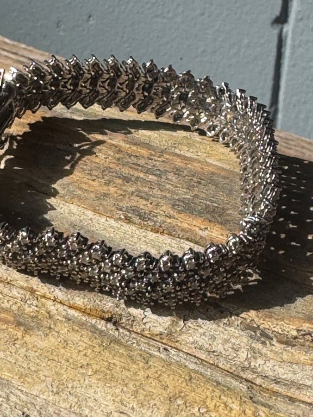 Charles Winston 7" Sterling Silver Intricate Link Bracelet With Detailed Clasp - Picture 2 of 7